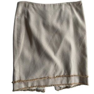 NWT Magaschoni Sand‎ tweed pencil skirt sz 6